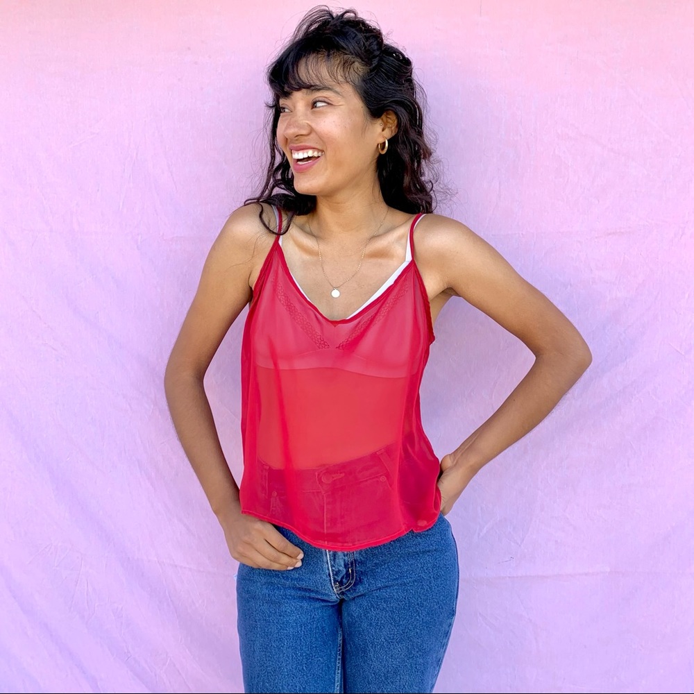 Chiffon American Apparel Cami Top - Picture 2 of 10